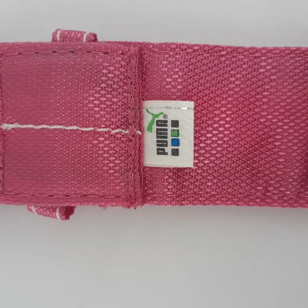Puma Y2K Pink Quilted Belt Silver Tone Size 37